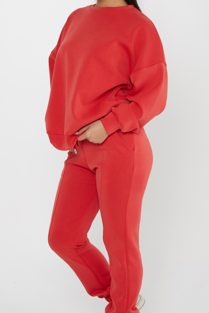 Tracksuit Set with Tie Detail Red - 17579 | KAZEE (Set of 4 S-M-L-XL) - 4