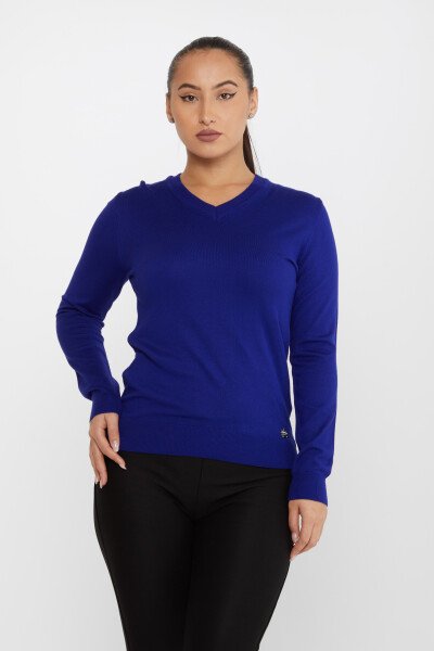 Sweter z dzianiny Basic z długim rękawem Saks - 30256 | KAZEE (zestaw 4 sztuk M-L-XL-2XL) - 2