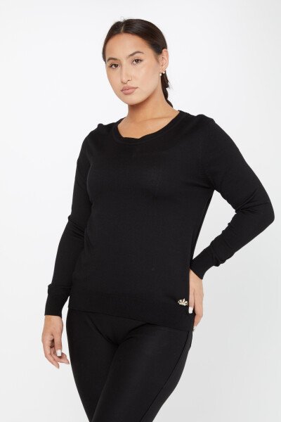 Sweter z dzianiny z długim rękawem Basic Black - 11052 | KAZEE (zestaw 3 sztuk S-M-L) - 2