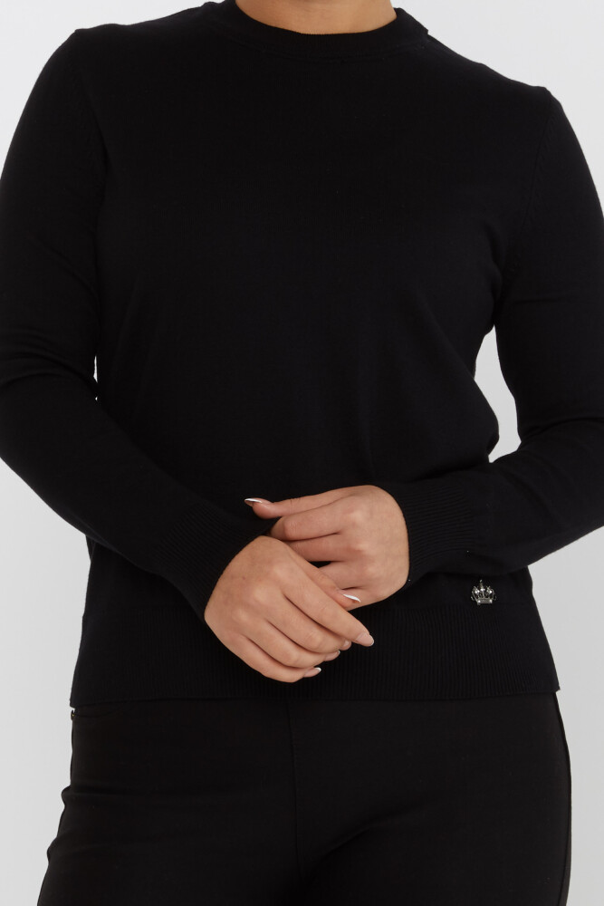 Sweter z dzianiny z długim rękawem Basic Black - 31574 | KAZEE (zestaw 4 sztuk M-L-XL-2XL) - 3