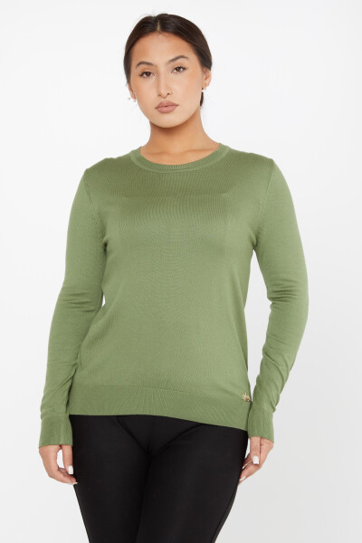 Sweter z dzianiny z długim rękawem Basic Khaki - 11052 | KAZEE (zestaw 3 sztuk S-M-L) 