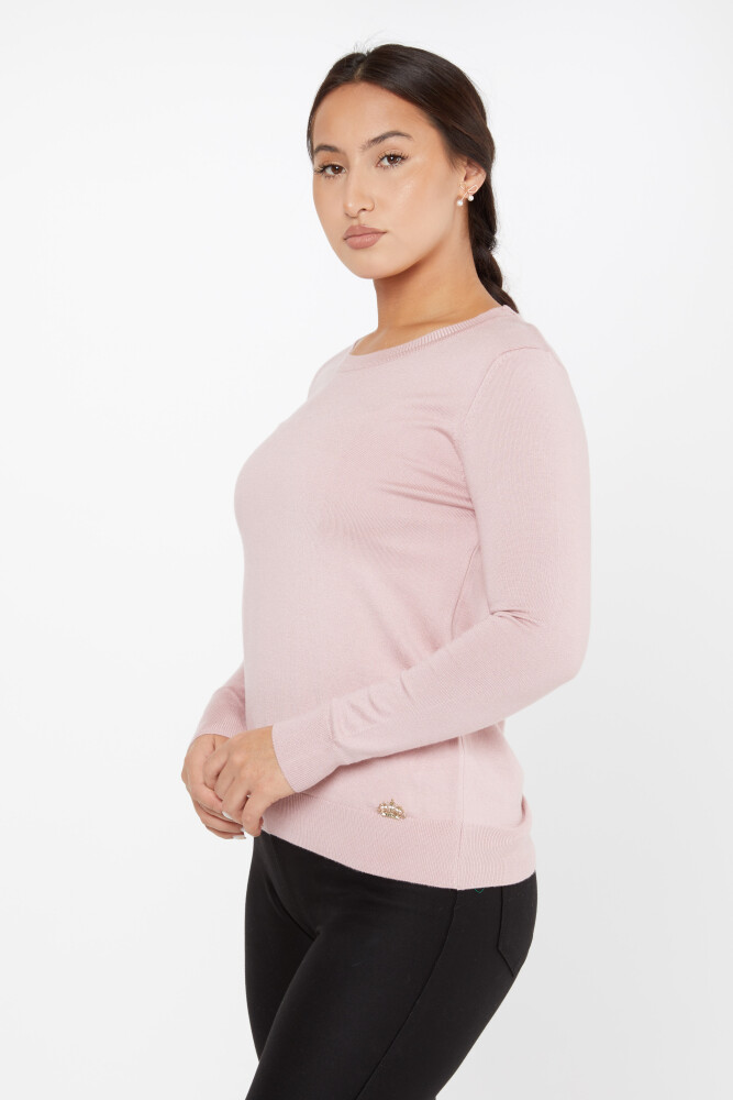 Sweter z dzianiny z długim rękawem Basic Powder - 11052 | KAZEE (zestaw 3 sztuk S-M-L) - 2