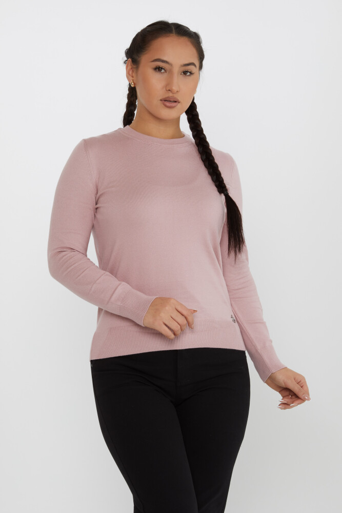 Sweter z dzianiny z długim rękawem Basic Powder - 31574 | KAZEE (zestaw 4 sztuk M-L-XL-2XL) - 1