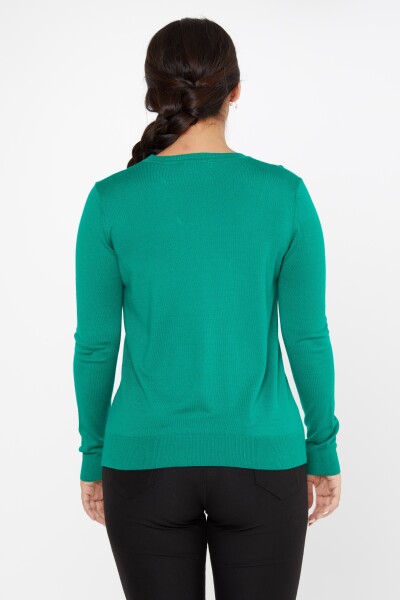 Sweter z dzianiny z długim rękawem Basic Emerald - 11052 | KAZEE (zestaw 3 sztuk S-M-L) - 5