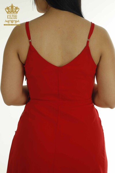 Toptan Kadın Elbise Dekolteli Kırmızı - 2414-5847 | M - Thumbnail