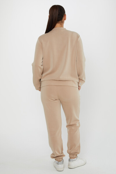 Tracksuit Set Button Detail Beige - 17624 | KAZEE (Set of 4 S-M-L-XL) - 5