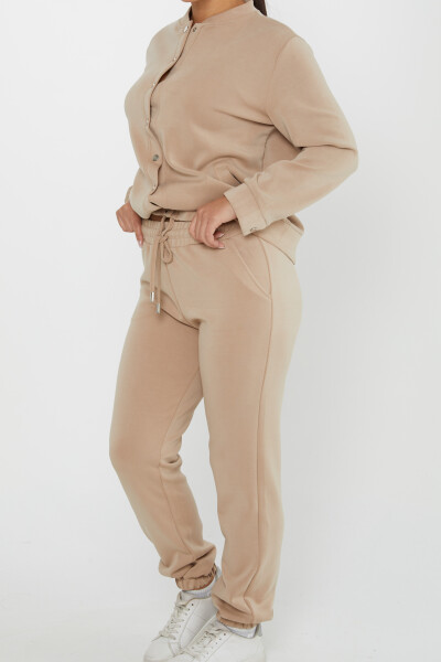 Tracksuit Set Button Detail Beige - 17624 | KAZEE (Set of 4 S-M-L-XL) - 4