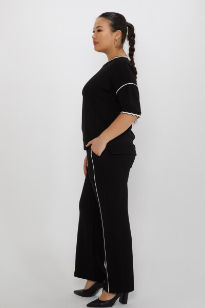 Tracksuit Set Embroidered Detail Black - 17865 | KAZEE (Set of 3 L-XL-2XL) - 3