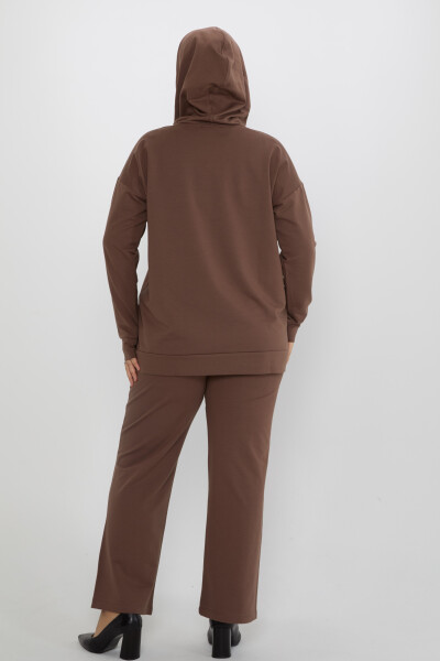 Tracksuit Set Hooded Detail Brown - 17897 | KAZEE (Set of 3 M-L-XL) - 4