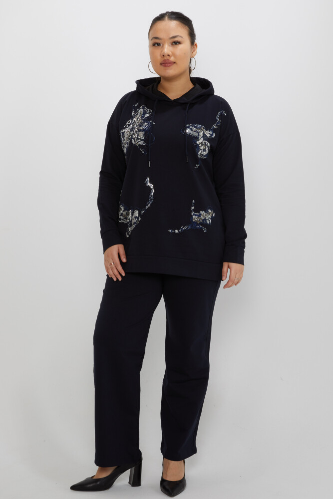 Tracksuit Set Hooded Detail Navy Blue - 17897 | KAZEE (Set of 3 M-L-XL) - 1