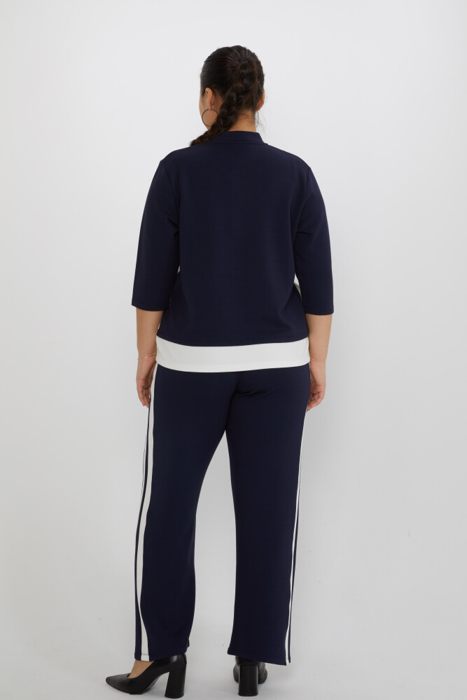 Tracksuit Set Pocket Detail Navy Blue - 17880 | KAZEE (Set of 3 L-XL-2XL) - 5