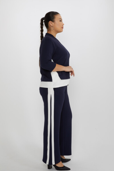 Tracksuit Set Pocket Detail Navy Blue - 17880 | KAZEE (Set of 3 L-XL-2XL) - 2