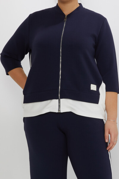 Tracksuit Set Pocket Detail Navy Blue - 17880 | KAZEE (Set of 3 L-XL-2XL) - 3