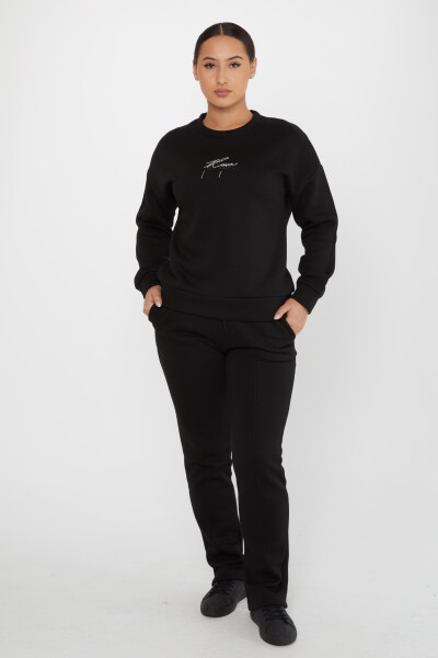 Tracksuit Set Stone Embroidered Black - 17885 | KAZEE (Set of 3 M-L-XL) - 2