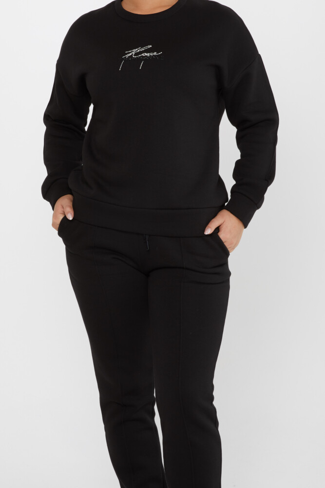 Tracksuit Set Stone Embroidered Black - 17885 | KAZEE (Set of 3 M-L-XL) - 4