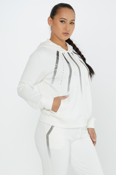 Tracksuit Strip Stone Embroidered Ecru - 17597 | KAZEE (Set of 4 M-L-XL-2XL) - 2