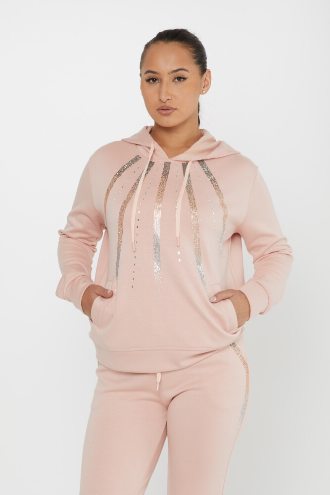 Tracksuit Strip Stone Embroidered Powder - 17597 | KAZEE (Set of 4 M-L-XL-2XL) - 2