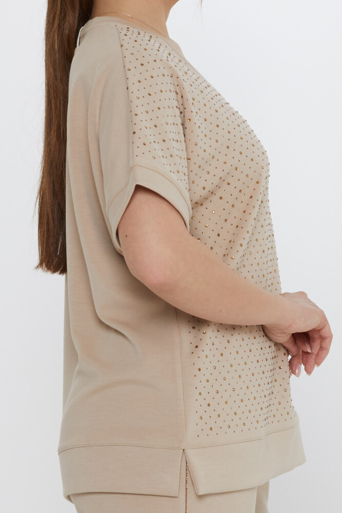 Trainingsanzug-Set Stone Embroidered Beige – 17867 | KAZEE (3er-Set L-XL-2XL) - 5
