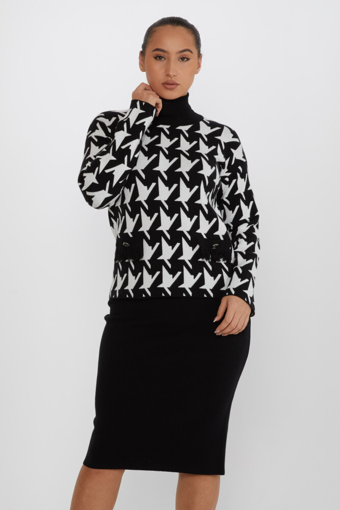 Traje Doble Checkerboard Detallado Negro - 31674 | KAZEE (Juego de 3 S-M-L) - 2