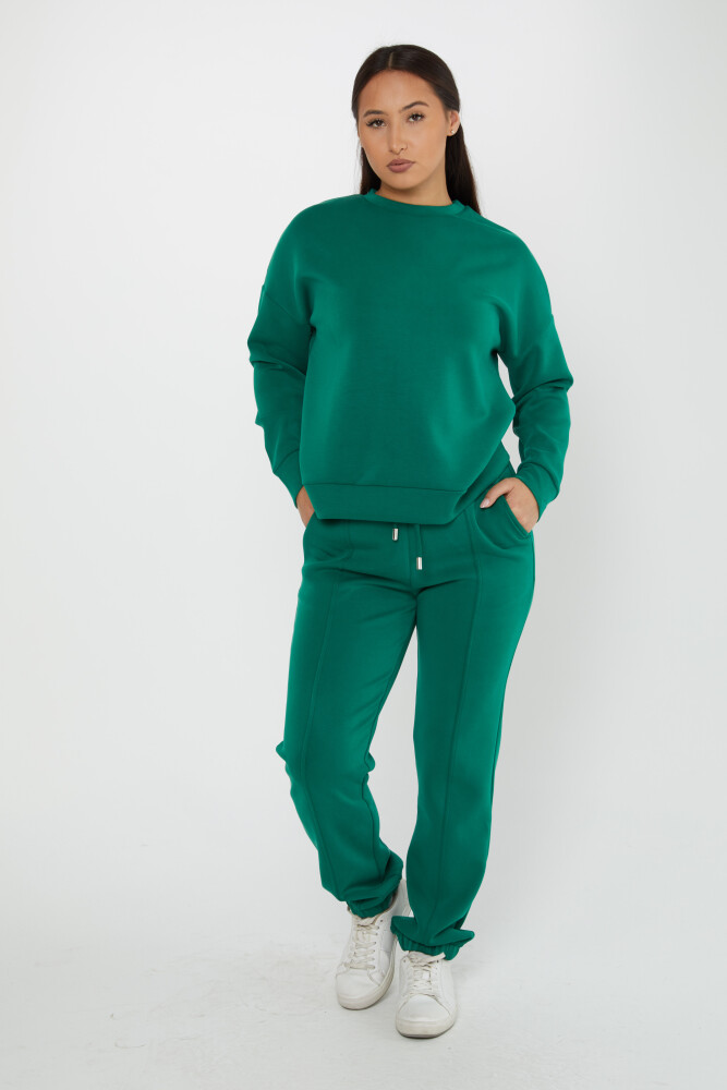 Set trening cu detaliu cravata si buzunare verde - 17579 | KAZEE (Set de 4 S-M-L-XL) - 1