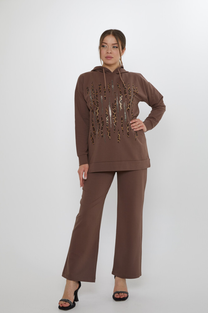 Trening Leopard Stone Brodat Maro - 17901 | KAZEE (Set de 3 M-L-XL) - 2