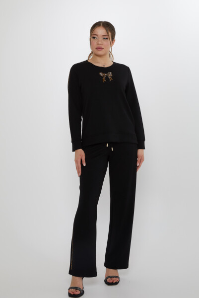 Trening Stripe Stone Brodat Negru - 17902 | KAZEE (Set de 3 L-XL-2XL) 