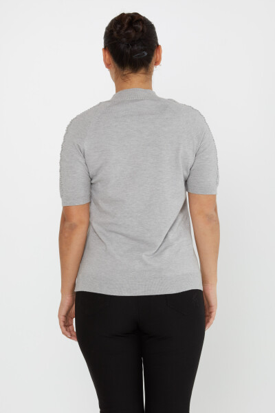 Pull en tricot auto-tissé à manches américaines Gris - 30964 | KAZEE (Lot de 3 M-L-XL) - 5