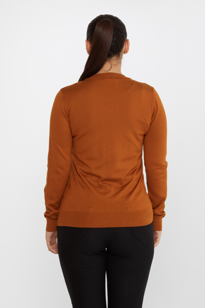 Pull en tricot basique à manches longues Tan - 30256 | KAZEE (Lot de 4 M-L-XL-2XL) - 6