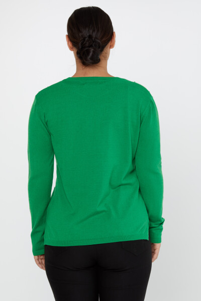 Pull en tricot basique à manches longues vert - 2425-31103 | KAZEE (Lot de 2 M-2) - 5