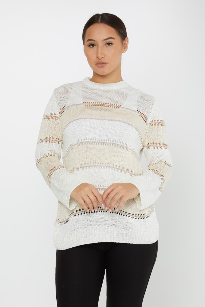 Pull en tricot bicolore col rond os - 30298 | KAZEE (Lot de 3 M-L-XL) - 2