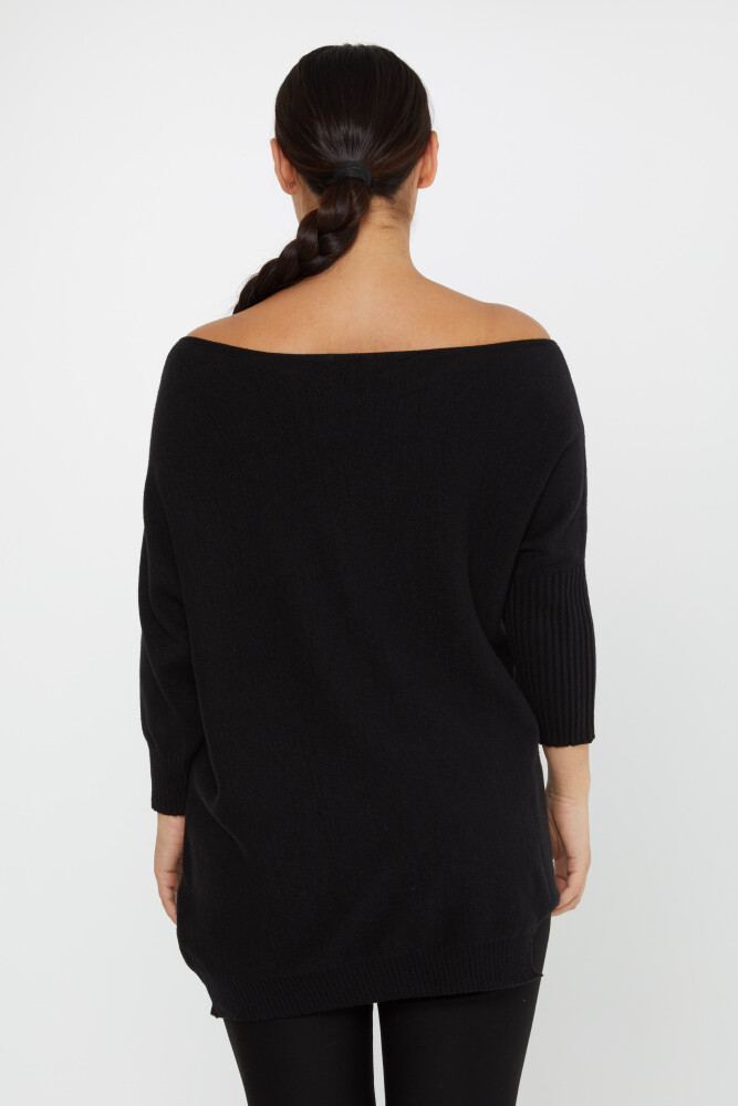 Pull en tricot à épaules dénudées avec poche noir - 30237 | KAZEE (Lot de 3 M-L-XL) - 6