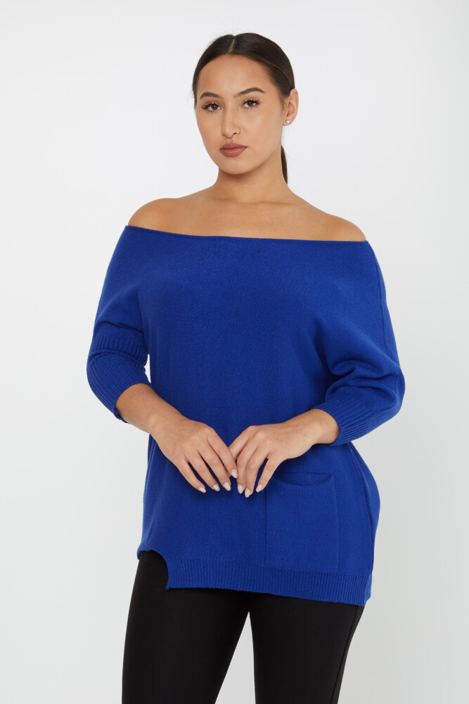 Pull en tricot avec poche à épaules dénudées Saks - 30237 | KAZEE (Lot de 3 M-L-XL) - 1