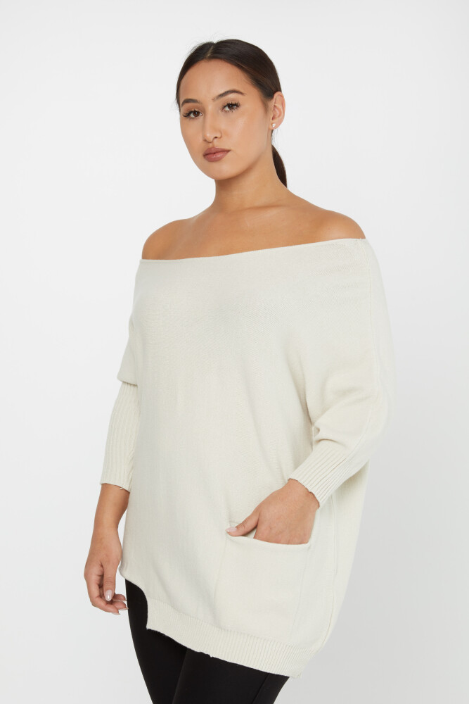 Pull en tricot avec poches à épaules dénudées Pierre - 30237 | KAZEE (Lot de 3 M-L-XL) - 2