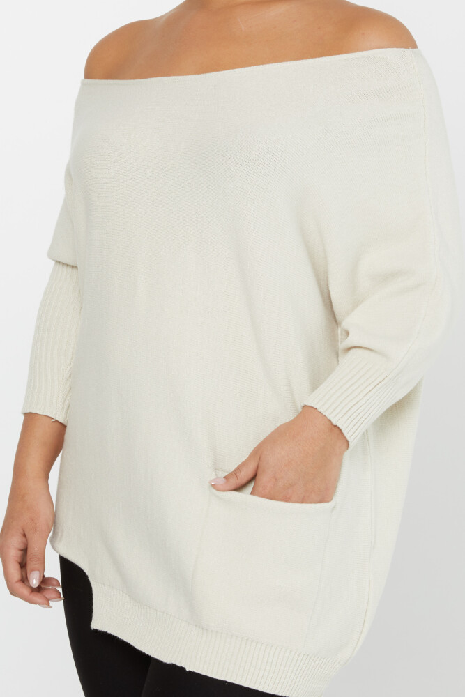 Pull en tricot avec poches à épaules dénudées Pierre - 30237 | KAZEE (Lot de 3 M-L-XL) - 3