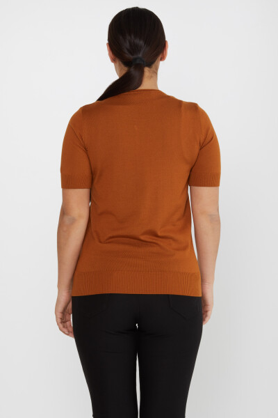 Pull en tricot à manches courtes Basic Tan - 15943 | KAZEE (Lot de 3 S-M-L) - 5