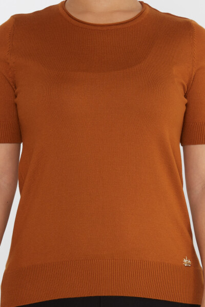 Pull en tricot à manches courtes Basic Tan - 15943 | KAZEE (Lot de 3 S-M-L) - 3