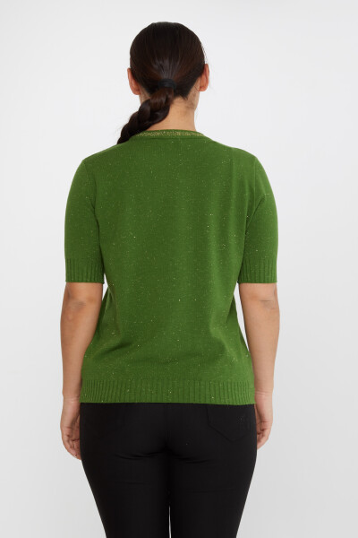 Pull en tricot à manches courtes vert avec détail pailleté - 31611 | KAZEE (Lot de 3 S-M-L) - 5