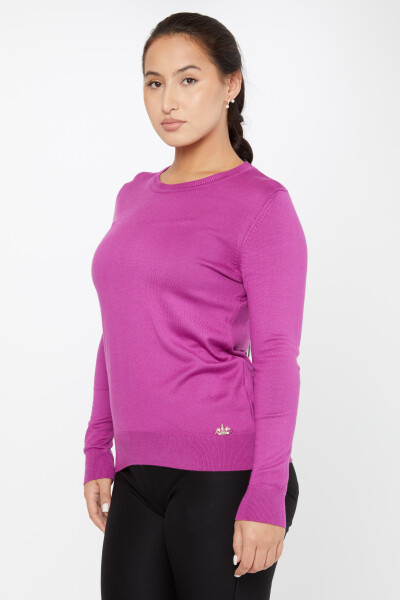 Pull en tricot à manches longues basique lilas - 11052 | KAZEE (Lot de 3 S-M-L) - 2