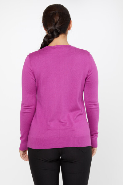 Pull en tricot à manches longues basique lilas - 11052 | KAZEE (Lot de 3 S-M-L) - 4