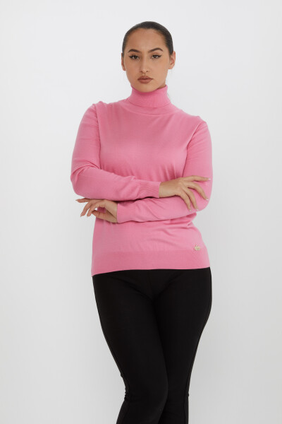 Pull en tricot à manches longues et col roulé rose - 11122 | KAZEE (Lot de 3 S-M-L) 