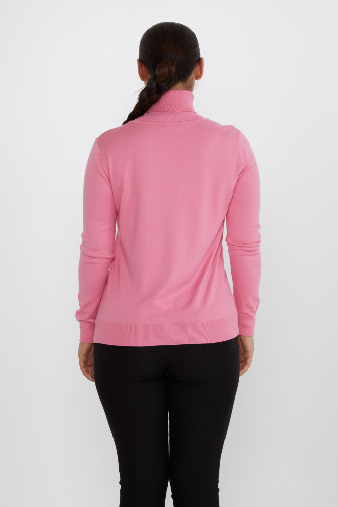 Pull en tricot à manches longues et col roulé rose - 11122 | KAZEE (Lot de 3 S-M-L) - 5