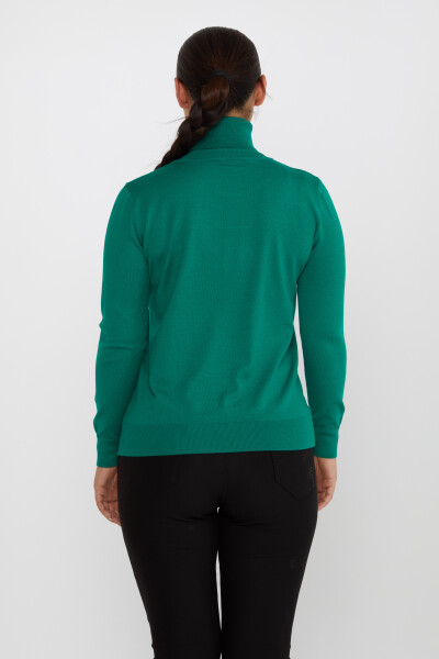 Pull en maille à manches longues et col roulé Vert - 11122 | KAZEE (Lot de 3 S-M-L) - 5