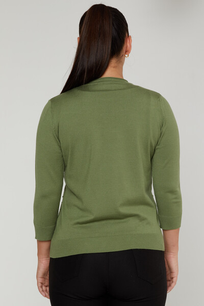 Pull en tricot à manches longues et col rond Vert - 31239 | KAZEE (Lot de 3 M-L-XL) - 3