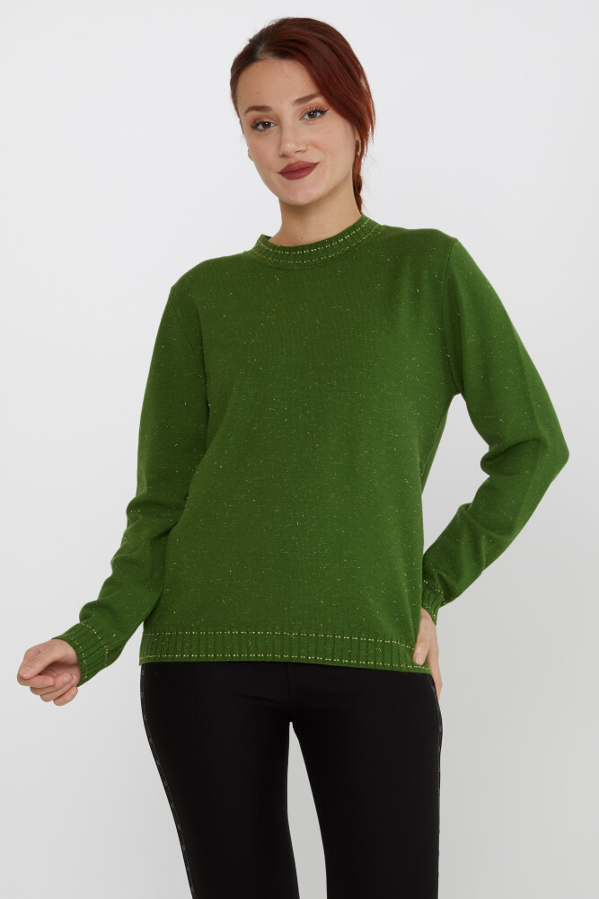 Pull en tricot à manches longues vert pailleté - 31628 | KAZEE (Lot de 3 S-M-L) - 1