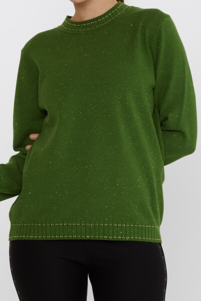 Pull en tricot à manches longues vert pailleté - 31628 | KAZEE (Lot de 3 S-M-L) - 2