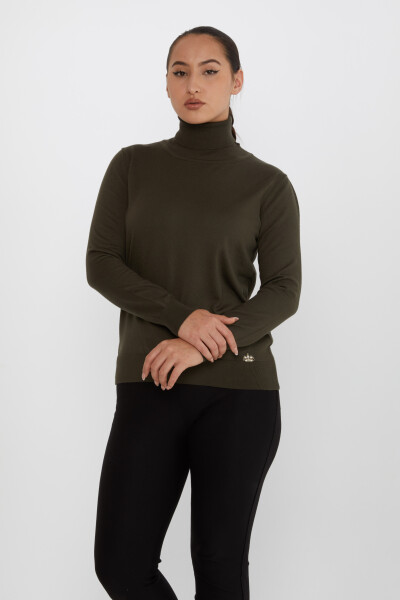 Pull En Maille Manches Longues Col Roulé Vert - 11122 | KAZEE (Lot de 3 S-M-L) - 2