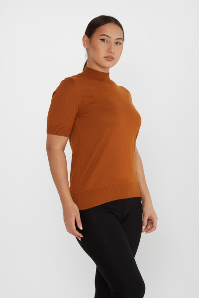 Pull En Maille Modèle Américain À Manches Courtes Tan - 14541 | KAZEE (Lot de 3 S-M-L) - 2