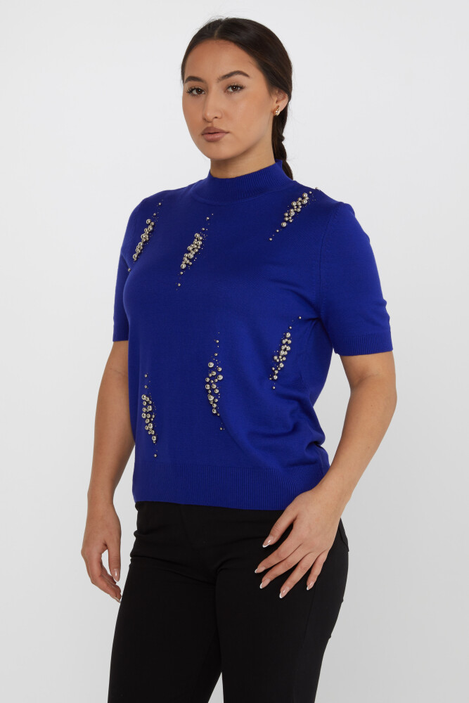 Pull en tricot perlé brodé modèle américain Saks - 16929 | KAZEE (Lot de 4 L-XL-2XL-3XL) - 2