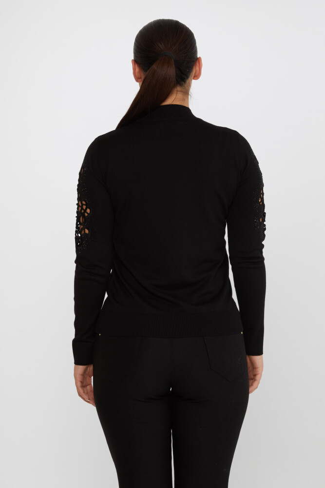 Pull En Maille Pierre Brodée Détail Décolleté Noir - 31262 | KAZEE (Lot de 4 M-L-XL-2XL) - 5