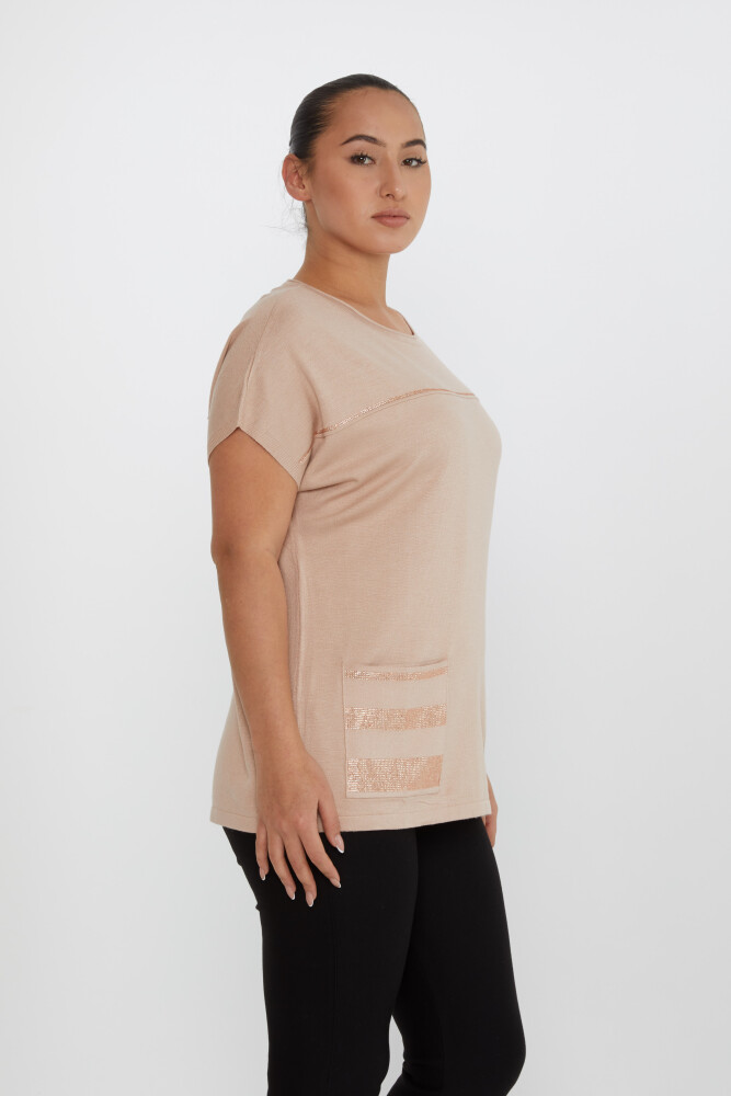 Tricots Poche Pull Pierre Détaillée Poudre Brodée - 30765 | KAZEE (Lot de 4 L-XL-2XL-3XL) - 2